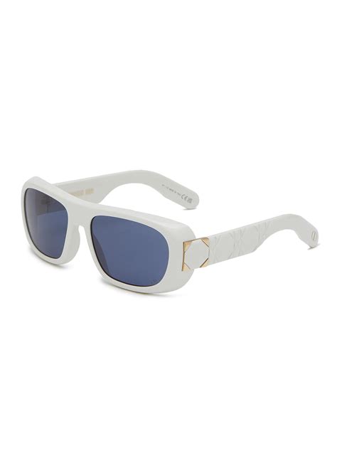 Lady 95.22 S1I White Rectangular Sunglasses .